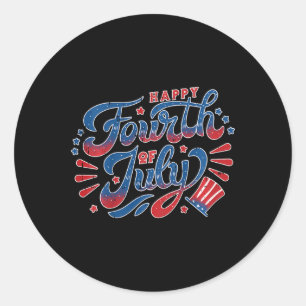 Happy Independence Day 4 juli Kinder peuter Ronde Sticker