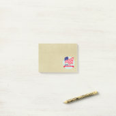 Happy Independence Day American Flag Illustration Post-it® Notes (Op bureau)