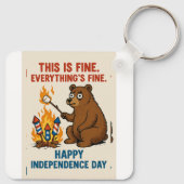 Happy Independence Day Beer Sleutelhanger (Achterkant)