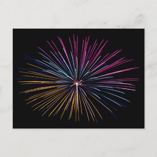 Happy Independence Day Fireworks-beeldscherm kleur Briefkaart (Voorkant)