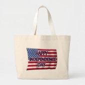 Happy Independence Day Grote Tote Bag (Voorkant)