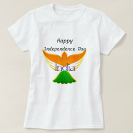 Happy Independence day India (vlag voor vogelkunst T-shirt