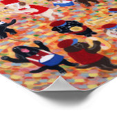 Happy Independence Day Labradors-kunstwerk Poster (Hoek)