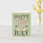 Happy Independence Day op 4 juli Kaart (Gele Bloem)