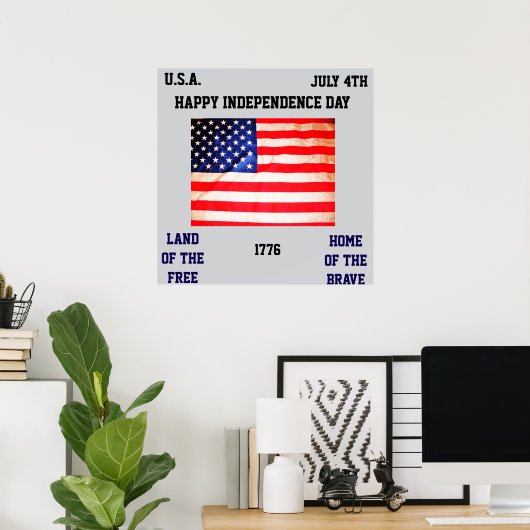HAPPY INDEPENDENCE DAY poster (Bureau à domicile)