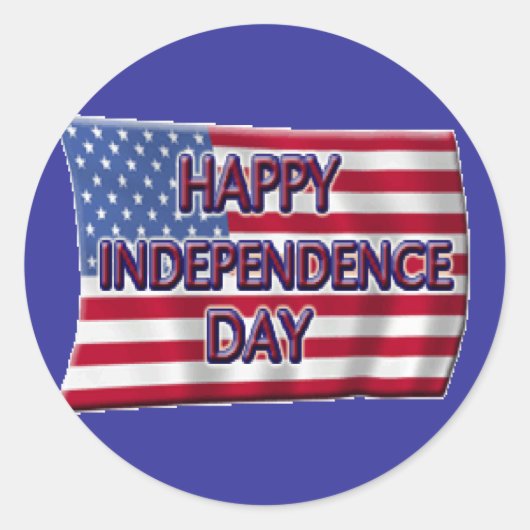 Happy Independence Day Ronde Sticker (Voorkant)