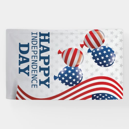 Happy Independence Day Spandoek (Horizontaal)