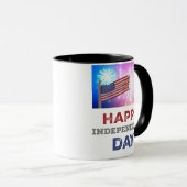 Happy Independence Day Vuurwerk Mok (Voorkant rechts)