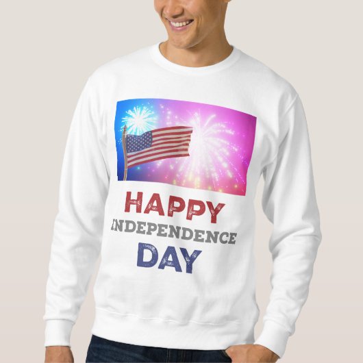 Happy Independence Day Vuurwerk Trui (Voorkant)