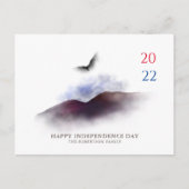 Happy Independence Day Waterverf Eagle Mountains Briefkaart (Voorkant)