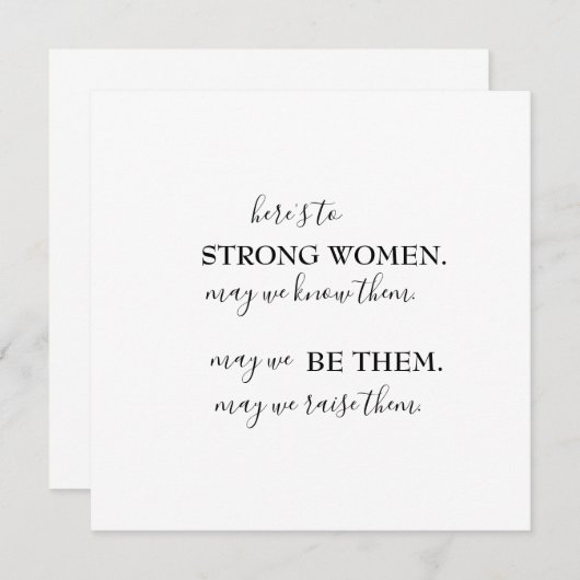 Happy International Women's Day Invitation Postca (Voorkant / Achterkant)