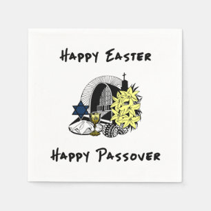 Happy Interreligieuze Pasen en Passover Servet