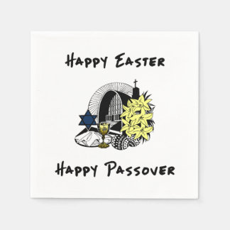 Happy Interreligieuze Pasen en Passover Servet