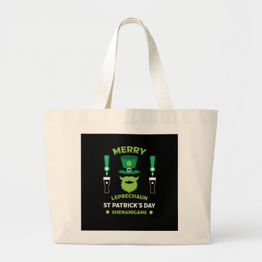 Happy Irish Saint Patrick's Day Australia March 17 Grote Tote Bag (Voorkant)