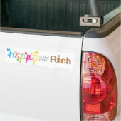 Happy is de nieuwe Rich Bumpersticker (Op Truck)
