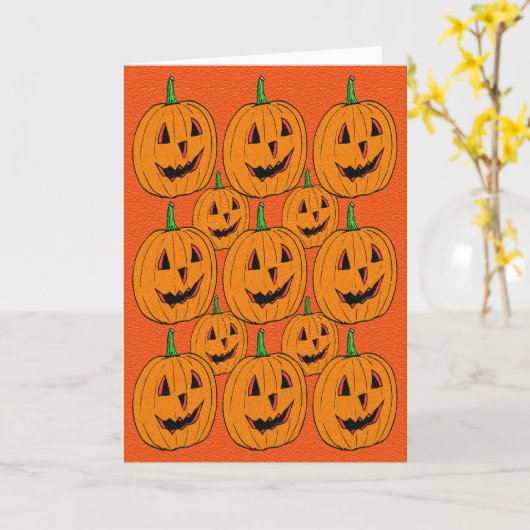 Happy Jack o Lantern Cartoon Pattern Kaart (Gele Bloem)