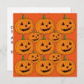Happy Jack o Lantern Cartoon Pattern Kaart (Voorkant / Achterkant)