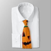 Happy Jack o Lantern Cartoon Pattern Stropdas (Gebonden)