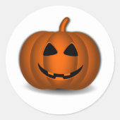 Happy Jack o' Lantern Halloween Sticker (Voorkant)