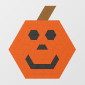 Happy Jack-o-Lantern trapezoïde Tegel Raamsticker (Vel)