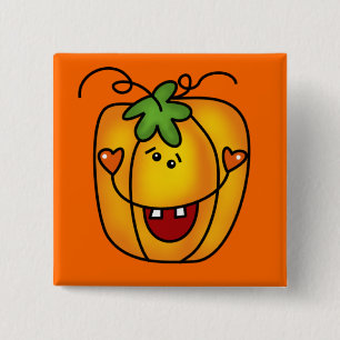 Happy Jack O Lantern Tshirts en Gifts Vierkante Button 5,1 Cm