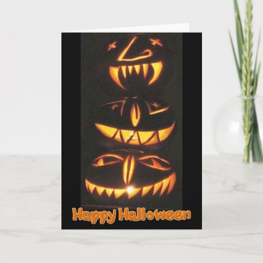 Happy Jack o'Lantern Faces Kaart (Voorkant)