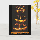 Happy Jack o'Lantern Faces Kaart (Gele Bloem)