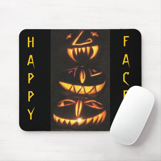 Happy Jack o'Lantern Faces Muismat (Met muis)