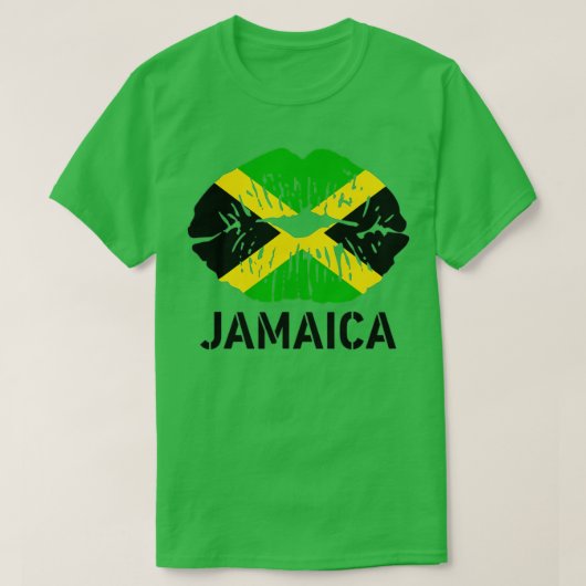 Happy Jamaica 60th Independence Day Lips Jamaican T-shirt (Design voorkant)