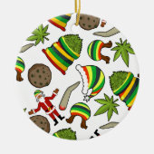 Happy Jamaican Kerstmis Keramisch Ornament (Voorkant)