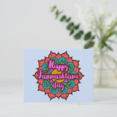 Happy Janmashtami mandala Uitnodiging Briefkaart (Staand voorkant)