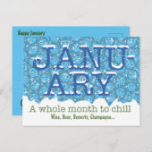 HAPPY JANUARY MATH by Slipperywindow Briefkaart (Voorkant / Achterkant)