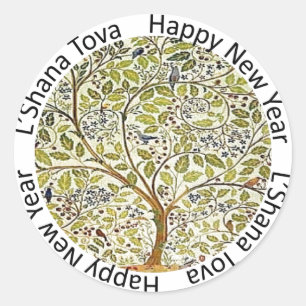 Happy Jewish nieuwjaar Envelope Seal Ronde Sticker