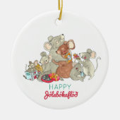 Happy Jolabokaflod met kerstmis Keramisch Ornament (Voorkant)