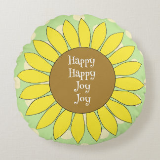 Happy Joy Joy Polka dot rond kussen