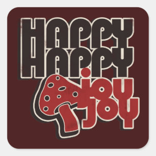 Happy Joy Vierkante Sticker