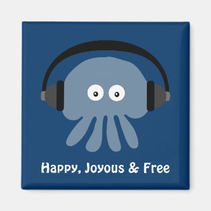 Happy Joyous & Free Jellyfish magnet Magneet