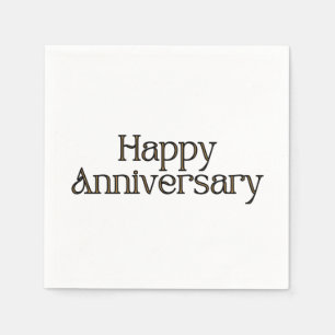Happy Jubileum 3 Ply Napkins Servet