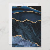 Happy Jubileum - Agate Navy Blue Gold Gemstone Kaart (Achterkant)