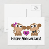 Happy Jubileum-apen Briefkaart (Voorkant / Achterkant)