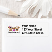 Happy Jubileum-apen Etiket (Insitu)