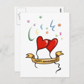 Happy Jubileum Banner Briefkaart (Voorkant / Achterkant)