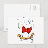 Happy Jubileum Banner Briefkaart (Voorkant / Achterkant)