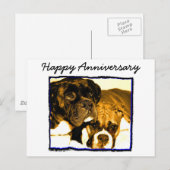 Happy Jubileum Boxer Wenskaart Briefkaart (Voorkant / Achterkant)