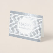 Happy Jubileum CinderStripe Folie Kaarten (Voorkant)