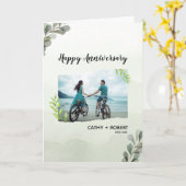 Happy Jubileum Custom Branded Gevouwen Groet Kaart (Gele Bloem)