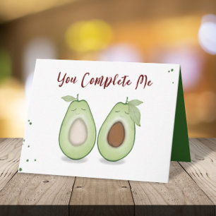 Happy Jubileum Cute Funny Simple Avocados Kaart