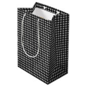 Happy Jubileum Daisy op Gingham Medium Gift Bag Medium Cadeauzakje (Achterkant Gekanteld)