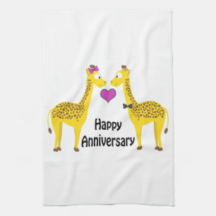 Happy Jubileum Giraffes Theedoek