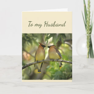 Happy Jubileum Husband Birds in Love Fun Card Kaart